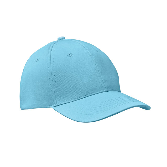 Casquette personnalisée 6 pans coton Basie bleu bébé